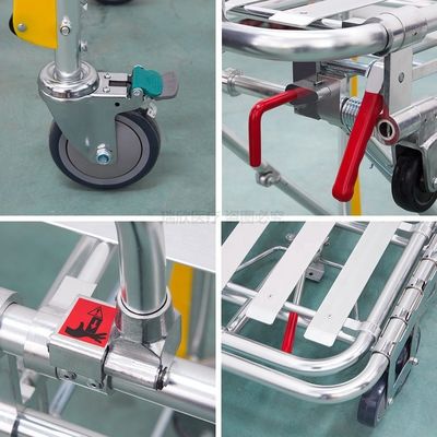 Estrechador de ambulancia plegable de aleación de aluminio Estrechador quirúrgico naranja