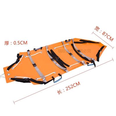 Camas de rescate plegables multifuncionales Camas de ambulancia plegables naranjas