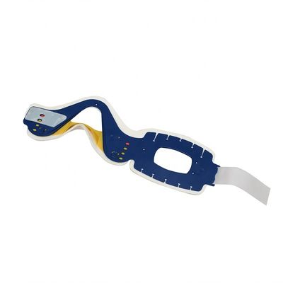 Collar cervical ajustable de uso médico azul amarillo