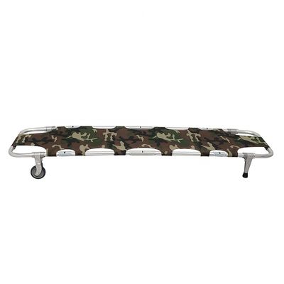 Camas de aluminio plegable de camuflaje para emergencias militares y médicas