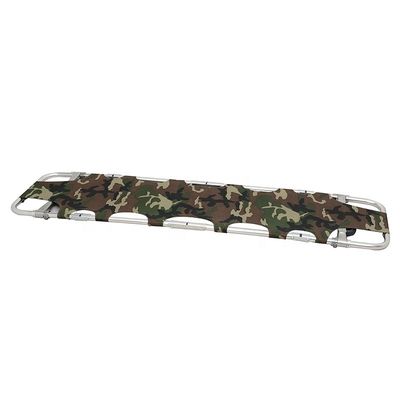 Camas de aluminio plegable de camuflaje para emergencias militares y médicas