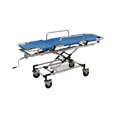 Cama de emergencia de aluminio de aleación de hospital cama de emergencia azul cama de camilla