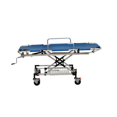 Cama de emergencia de aluminio de aleación de hospital cama de emergencia azul cama de camilla